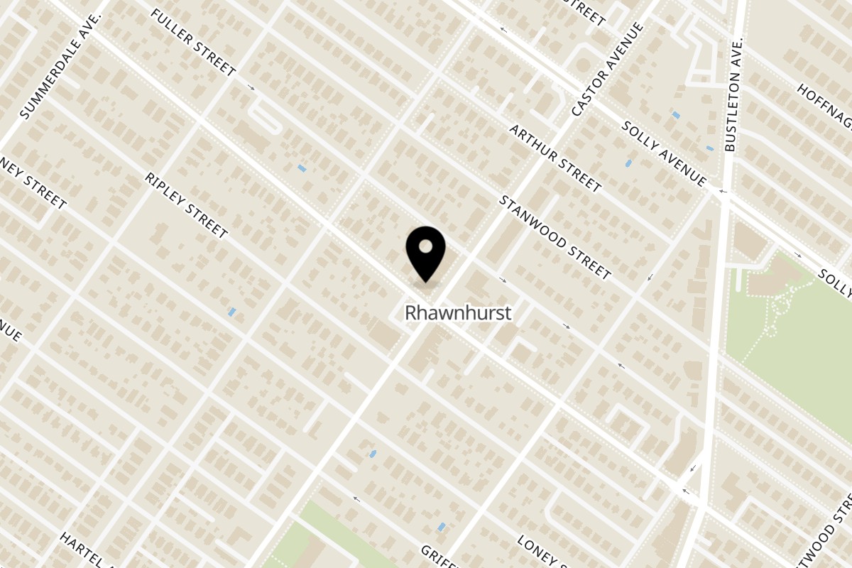 Map showing the location of Steve's Seafood & Catering on 8002 Castor Ave in Philadelphia